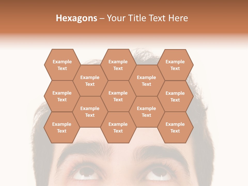 A Man Looking Up With His Eyes Wide Open PowerPoint Template