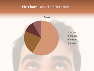 A Man Looking Up With His Eyes Wide Open PowerPoint Template