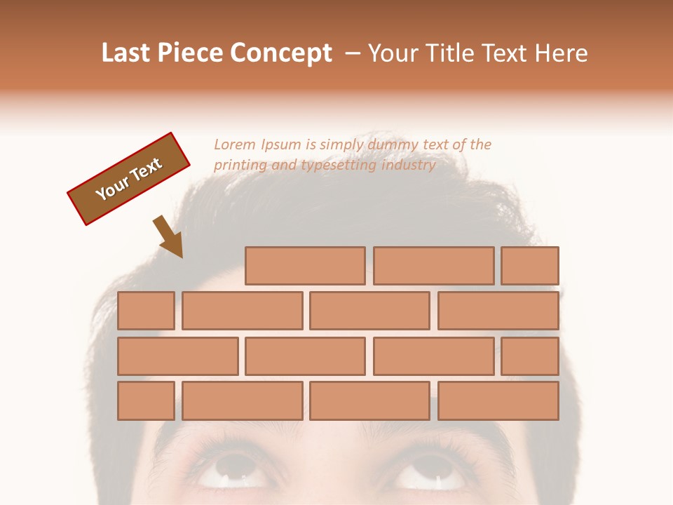 A Man Looking Up With His Eyes Wide Open PowerPoint Template