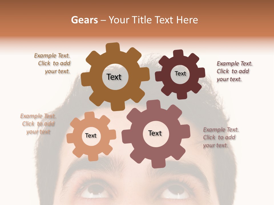 A Man Looking Up With His Eyes Wide Open PowerPoint Template