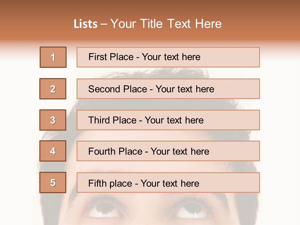 A Man Looking Up With His Eyes Wide Open PowerPoint Template