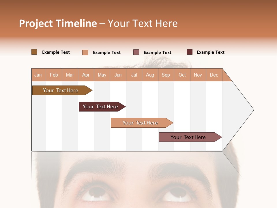 A Man Looking Up With His Eyes Wide Open PowerPoint Template