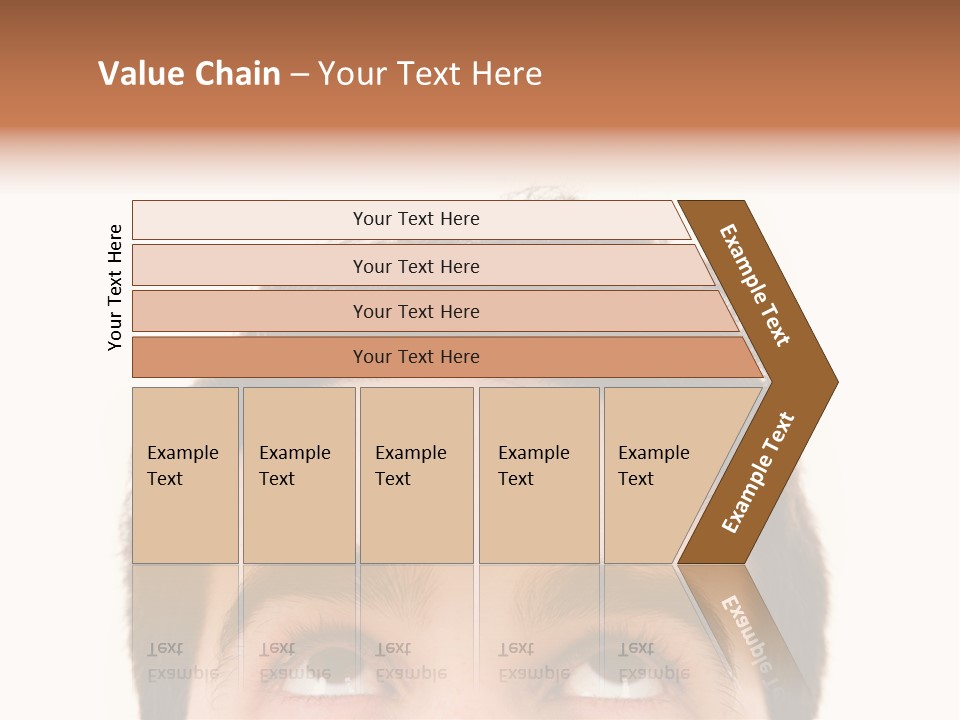 A Man Looking Up With His Eyes Wide Open PowerPoint Template