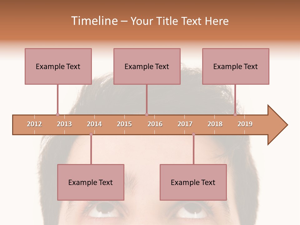 A Man Looking Up With His Eyes Wide Open PowerPoint Template