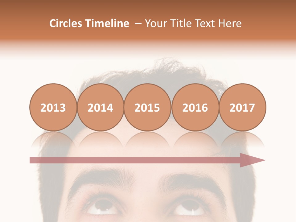 A Man Looking Up With His Eyes Wide Open PowerPoint Template