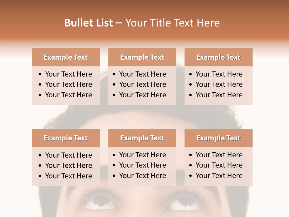 A Man Looking Up With His Eyes Wide Open PowerPoint Template