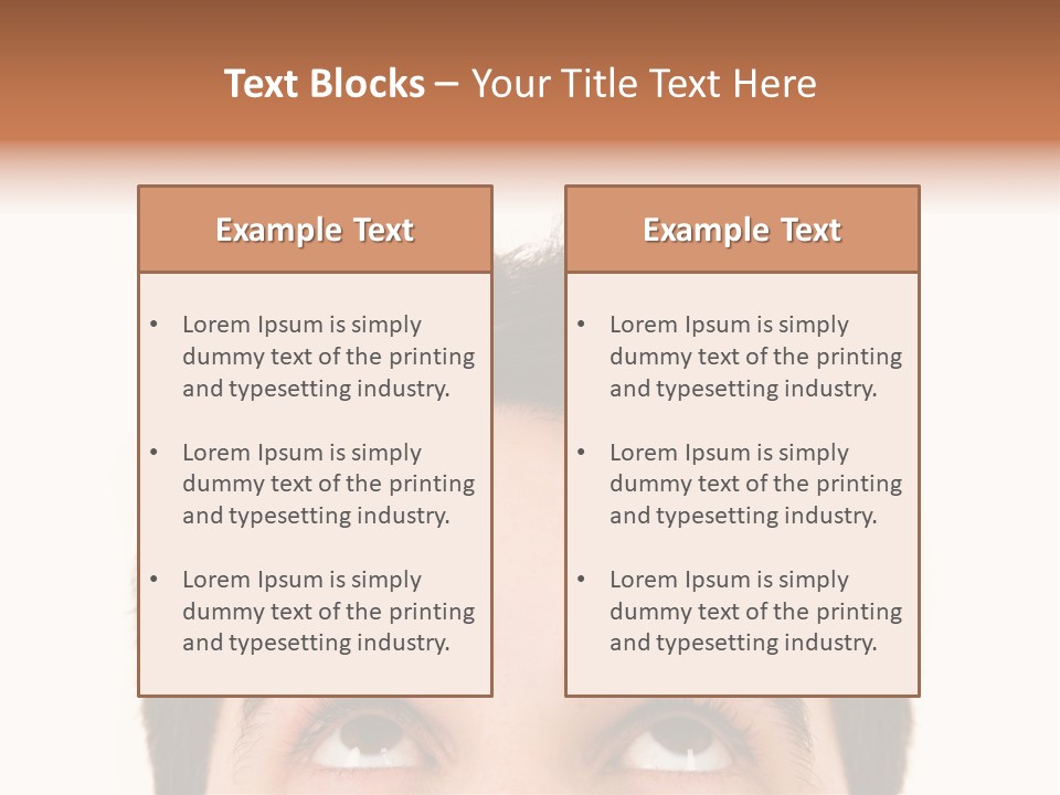 A Man Looking Up With His Eyes Wide Open PowerPoint Template