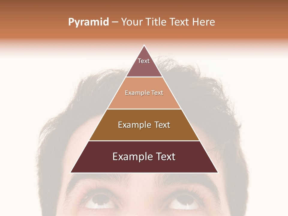 A Man Looking Up With His Eyes Wide Open PowerPoint Template