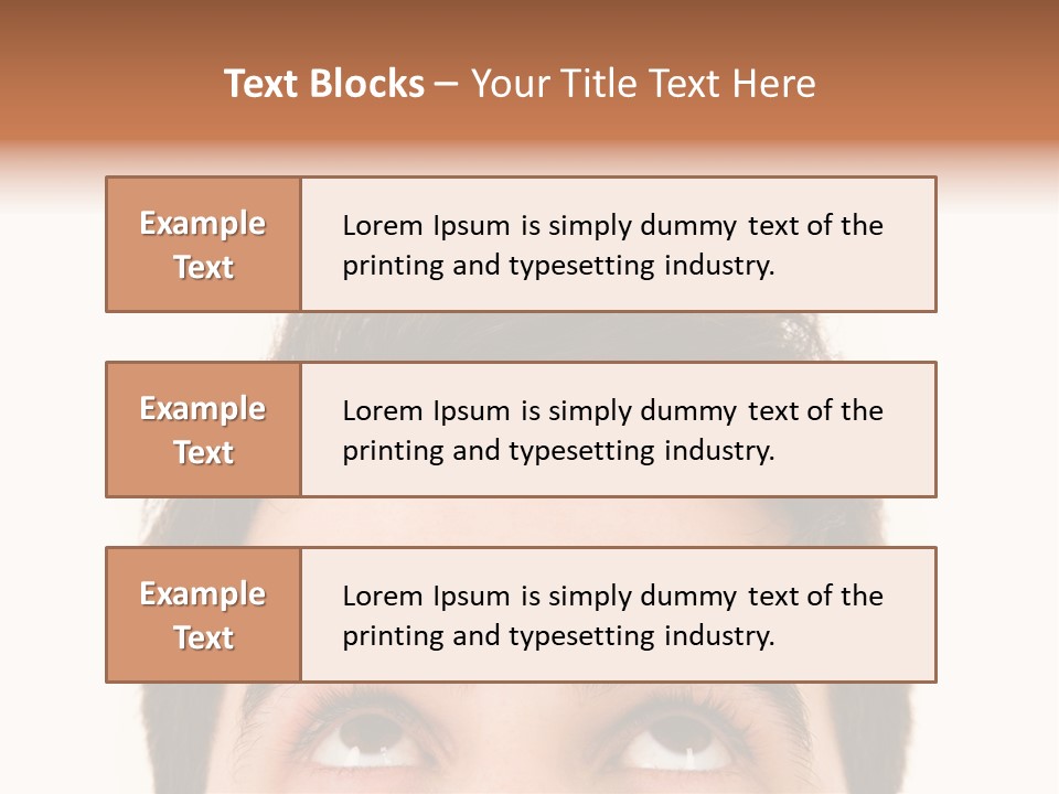 A Man Looking Up With His Eyes Wide Open PowerPoint Template