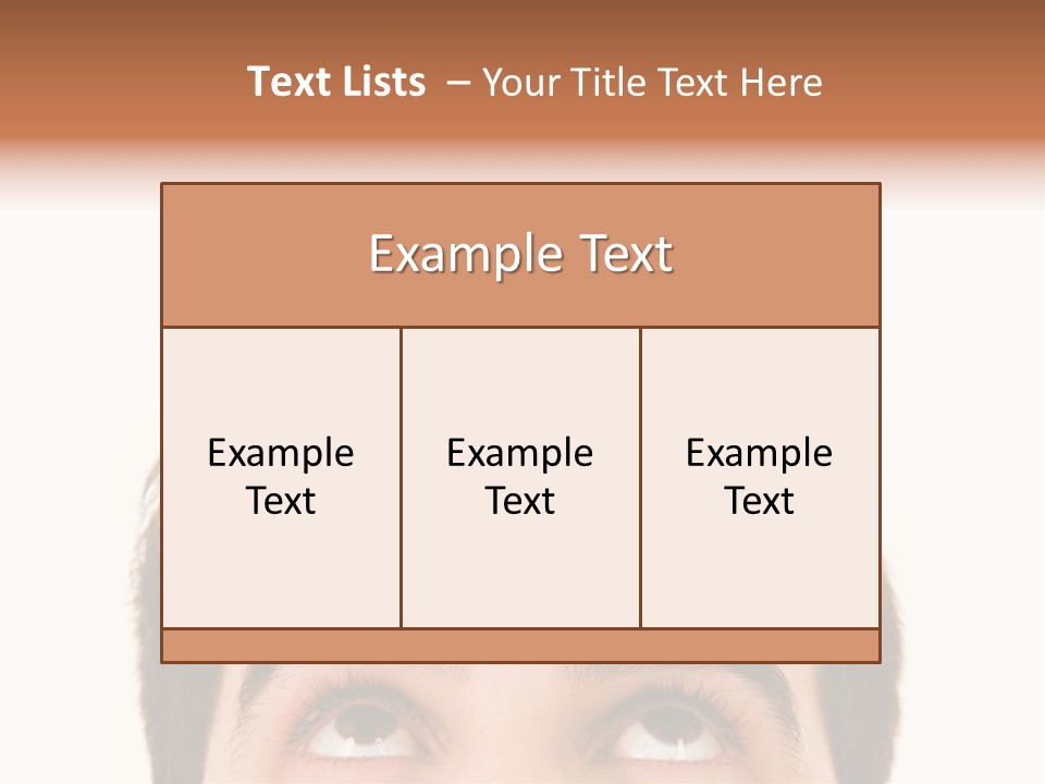 A Man Looking Up With His Eyes Wide Open PowerPoint Template