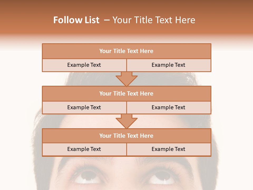 A Man Looking Up With His Eyes Wide Open PowerPoint Template