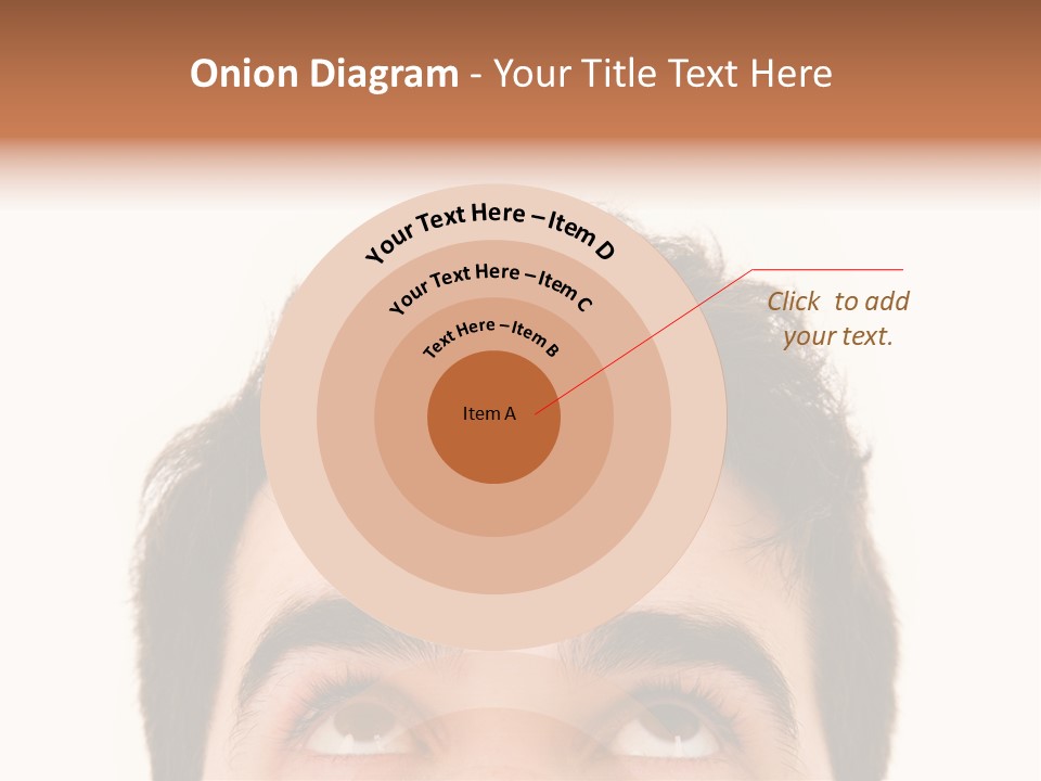 A Man Looking Up With His Eyes Wide Open PowerPoint Template