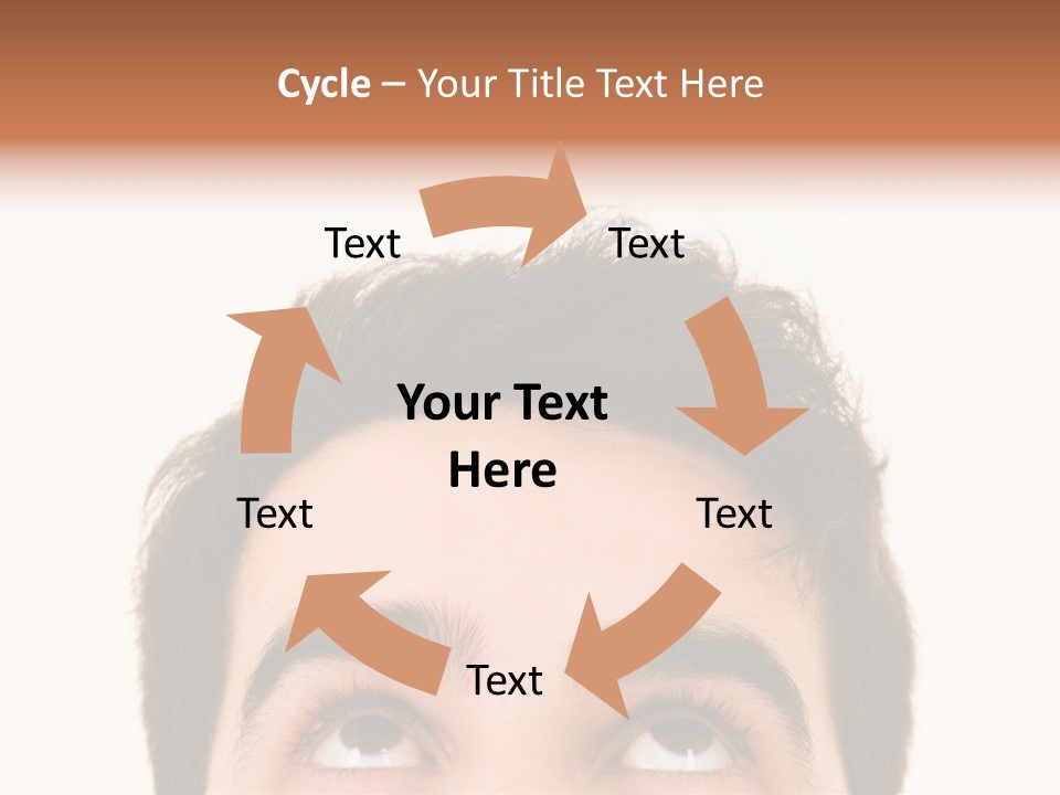 A Man Looking Up With His Eyes Wide Open PowerPoint Template