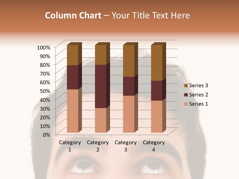 A Man Looking Up With His Eyes Wide Open PowerPoint Template