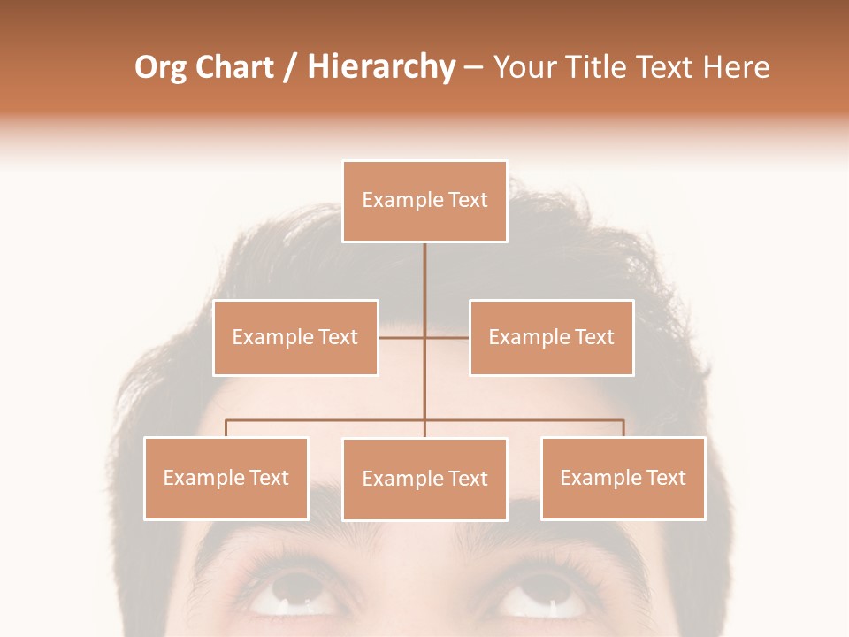 A Man Looking Up With His Eyes Wide Open PowerPoint Template