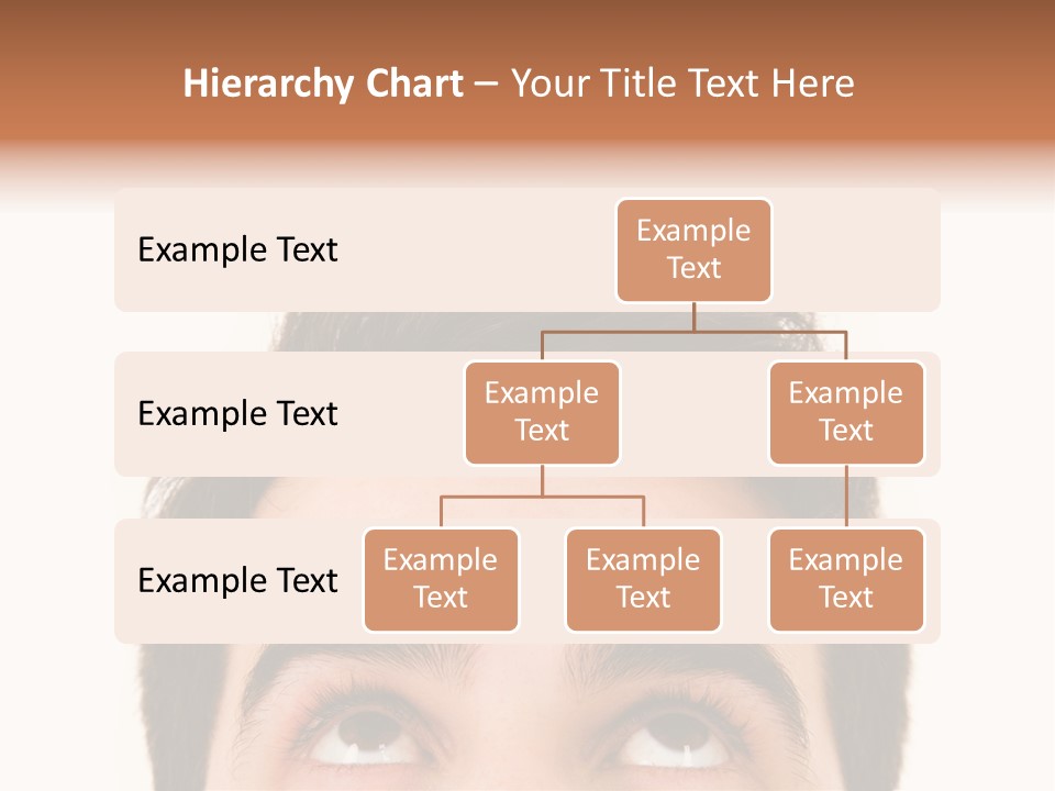 A Man Looking Up With His Eyes Wide Open PowerPoint Template