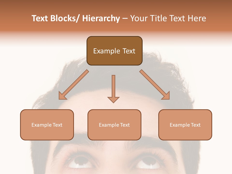 A Man Looking Up With His Eyes Wide Open PowerPoint Template