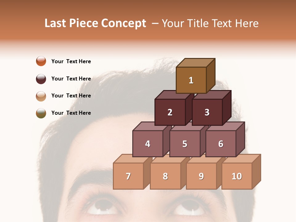 A Man Looking Up With His Eyes Wide Open PowerPoint Template