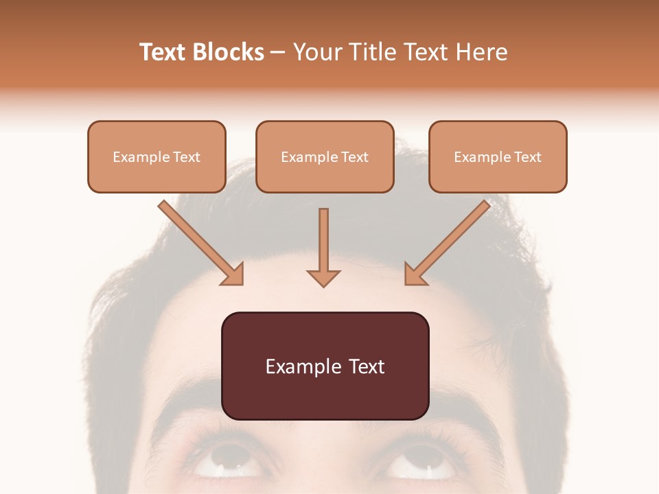 A Man Looking Up With His Eyes Wide Open PowerPoint Template