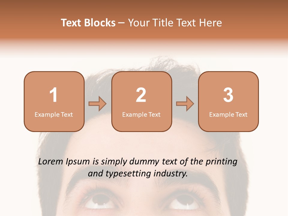 A Man Looking Up With His Eyes Wide Open PowerPoint Template