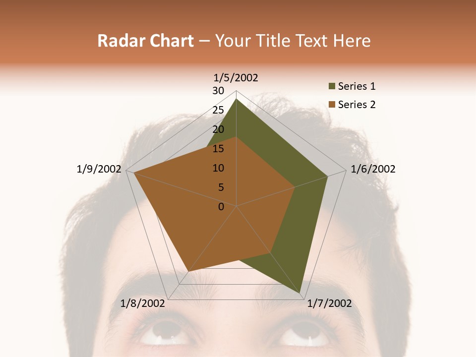 A Man Looking Up With His Eyes Wide Open PowerPoint Template