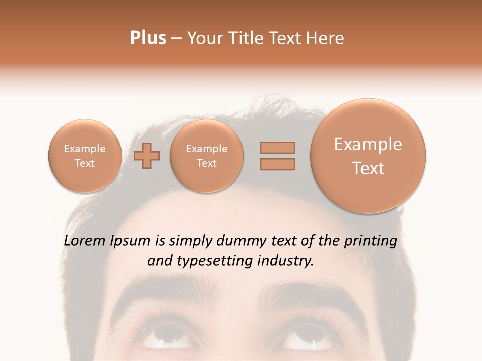 A Man Looking Up With His Eyes Wide Open PowerPoint Template