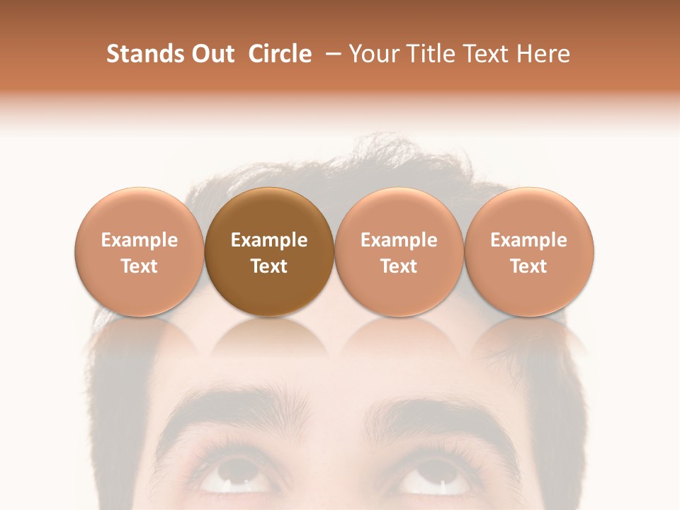 A Man Looking Up With His Eyes Wide Open PowerPoint Template