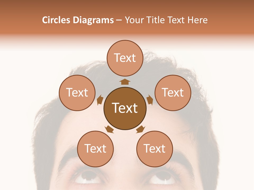 A Man Looking Up With His Eyes Wide Open PowerPoint Template