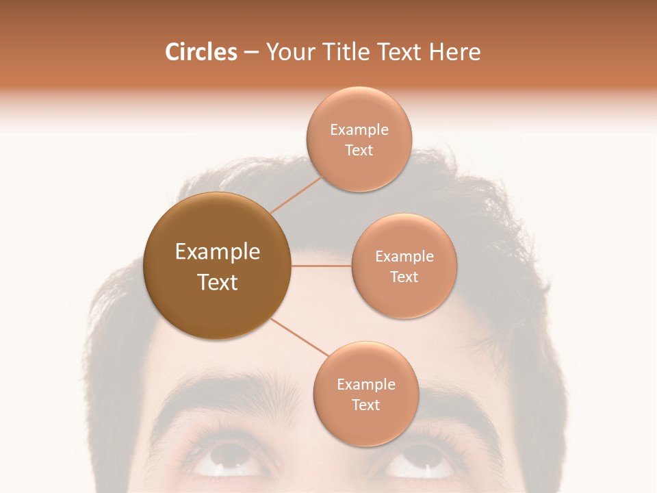 A Man Looking Up With His Eyes Wide Open PowerPoint Template