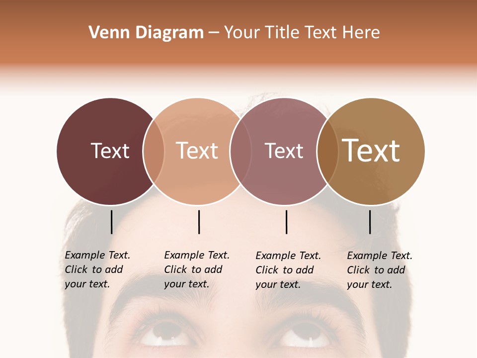 A Man Looking Up With His Eyes Wide Open PowerPoint Template