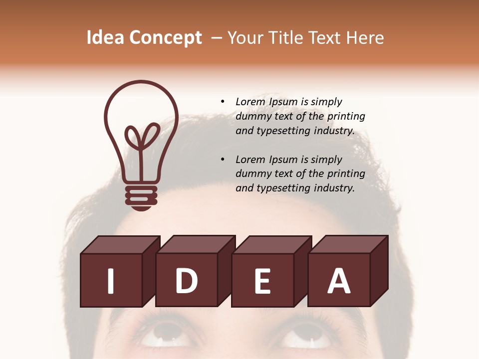 A Man Looking Up With His Eyes Wide Open PowerPoint Template