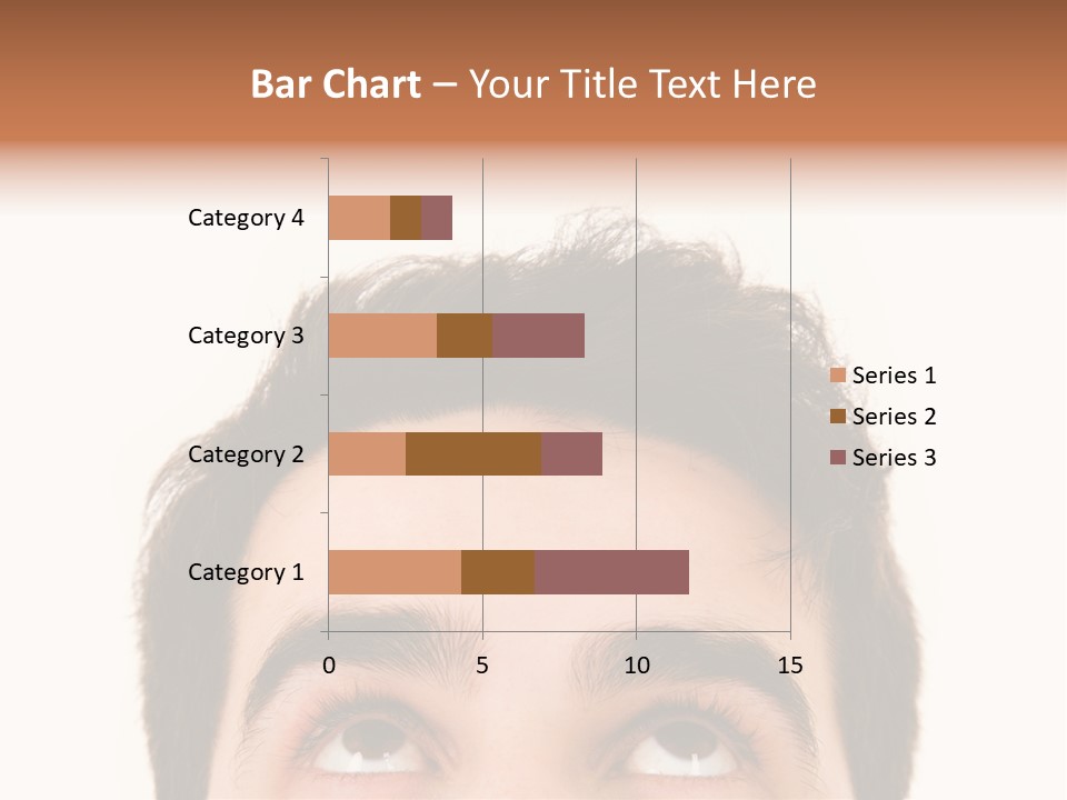 A Man Looking Up With His Eyes Wide Open PowerPoint Template