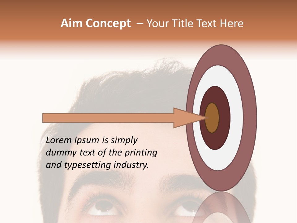 A Man Looking Up With His Eyes Wide Open PowerPoint Template