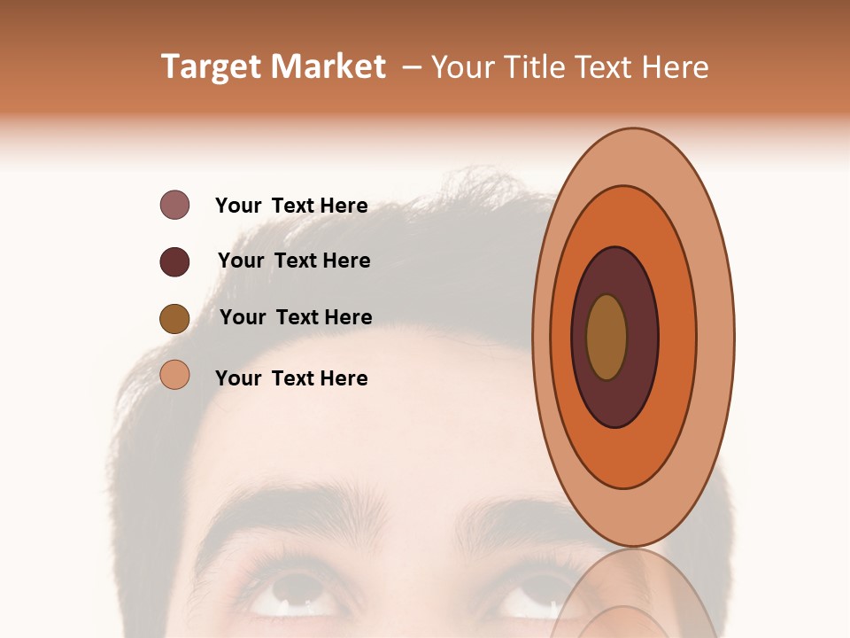 A Man Looking Up With His Eyes Wide Open PowerPoint Template