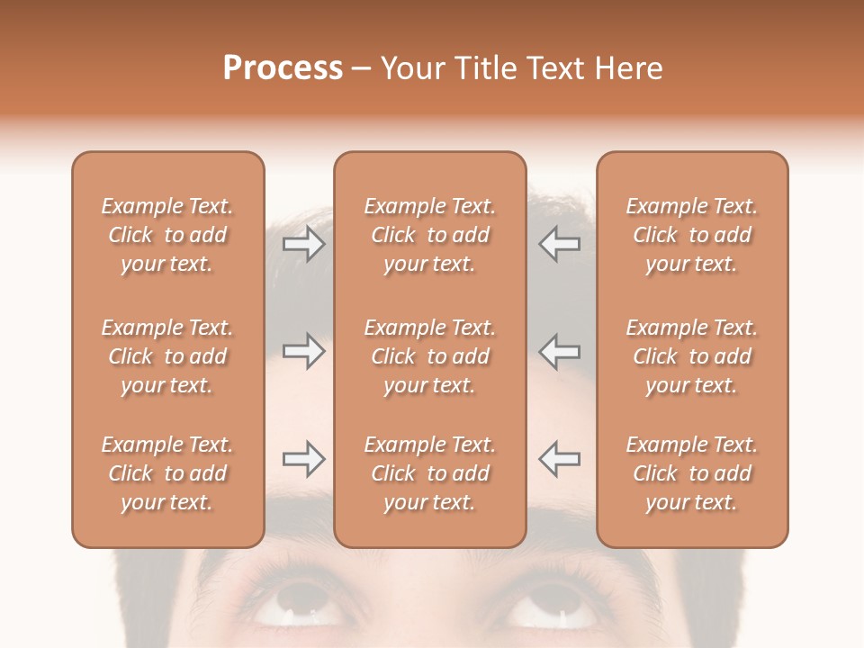 A Man Looking Up With His Eyes Wide Open PowerPoint Template