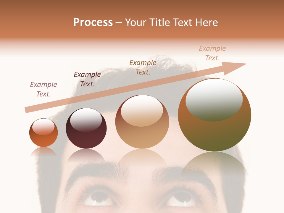 A Man Looking Up With His Eyes Wide Open PowerPoint Template