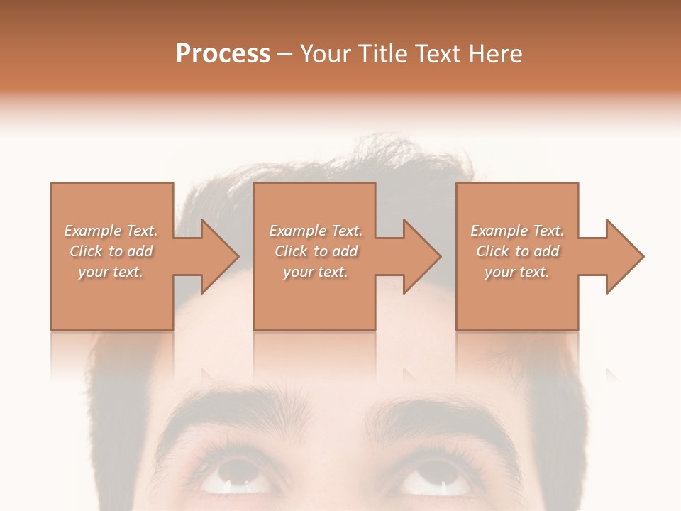 A Man Looking Up With His Eyes Wide Open PowerPoint Template