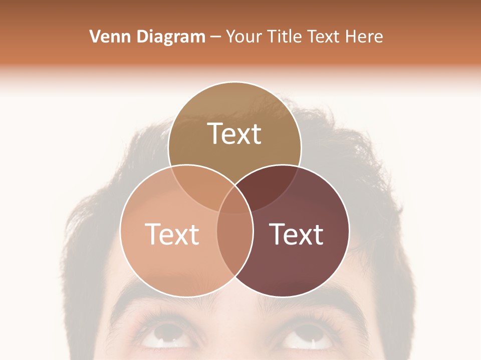 A Man Looking Up With His Eyes Wide Open PowerPoint Template