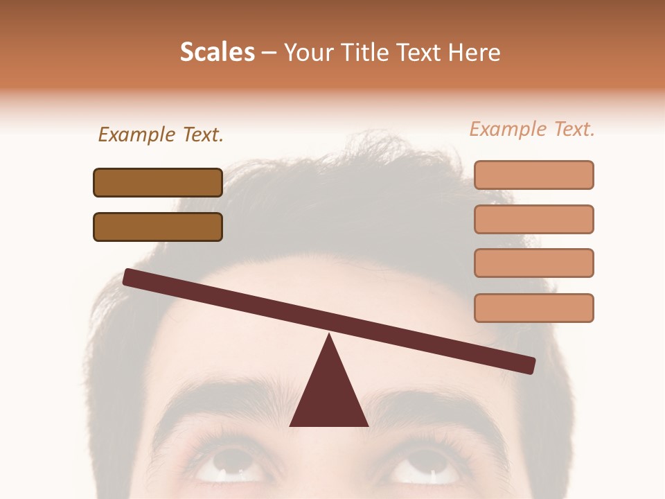 A Man Looking Up With His Eyes Wide Open PowerPoint Template