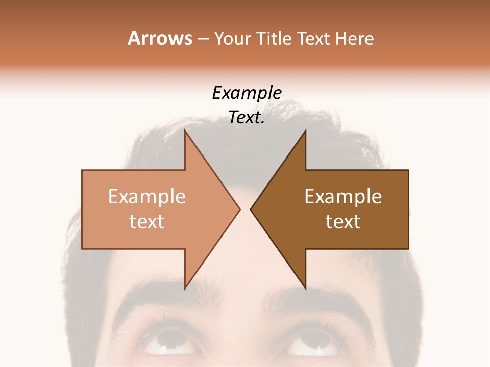 A Man Looking Up With His Eyes Wide Open PowerPoint Template