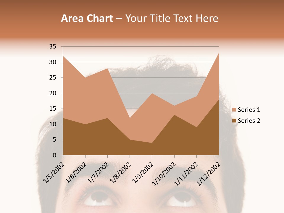 A Man Looking Up With His Eyes Wide Open PowerPoint Template