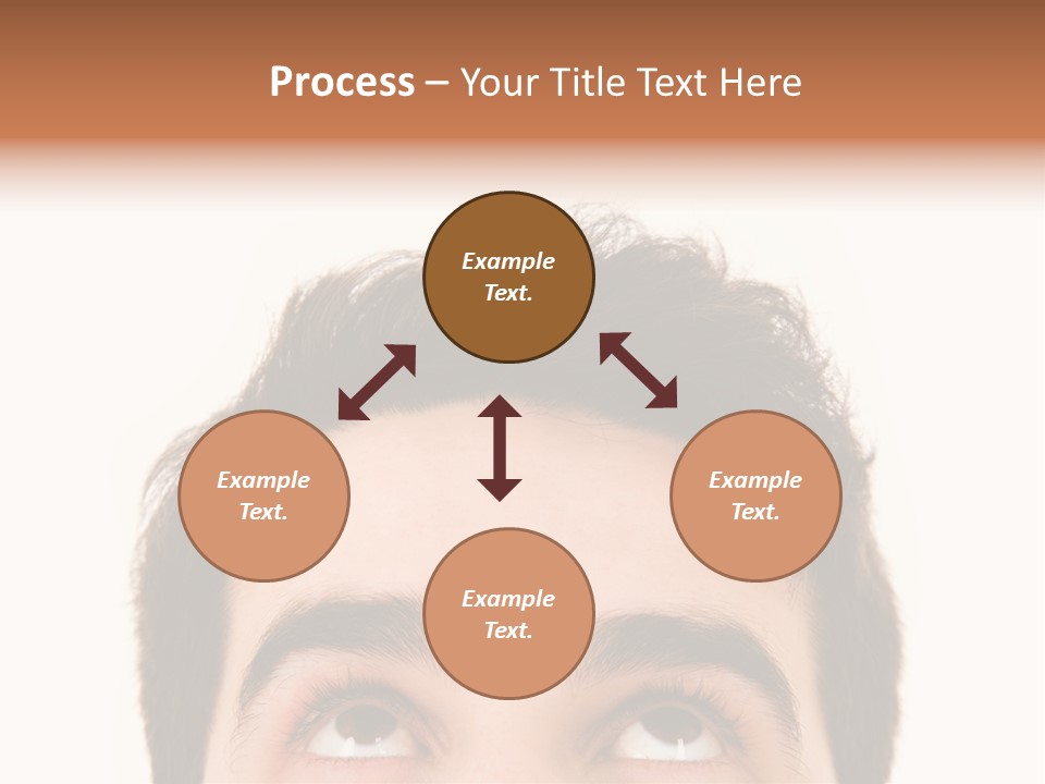 A Man Looking Up With His Eyes Wide Open PowerPoint Template