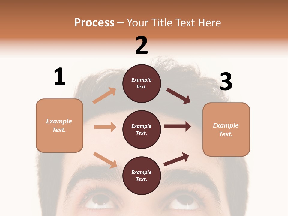 A Man Looking Up With His Eyes Wide Open PowerPoint Template