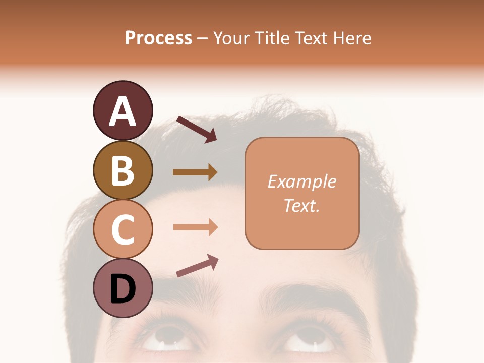 A Man Looking Up With His Eyes Wide Open PowerPoint Template