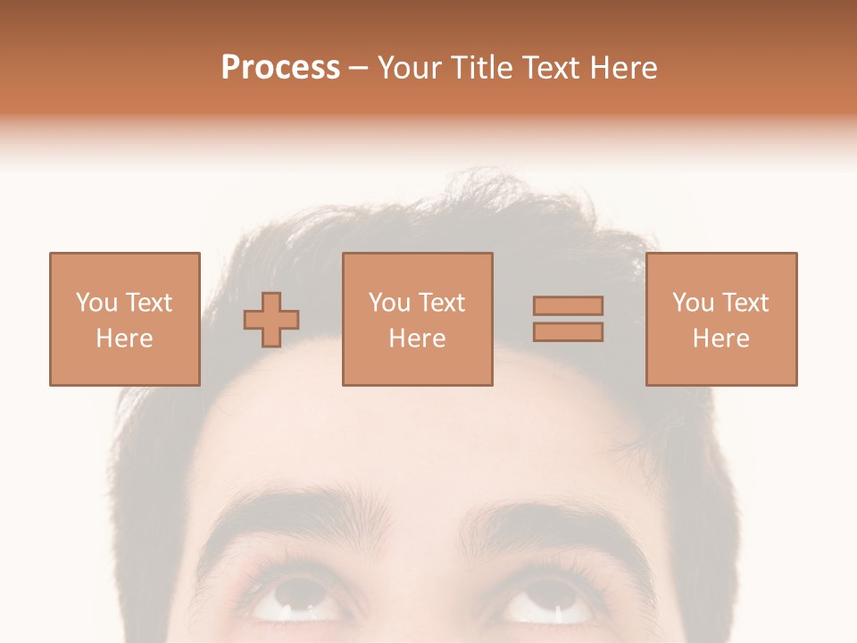 A Man Looking Up With His Eyes Wide Open PowerPoint Template