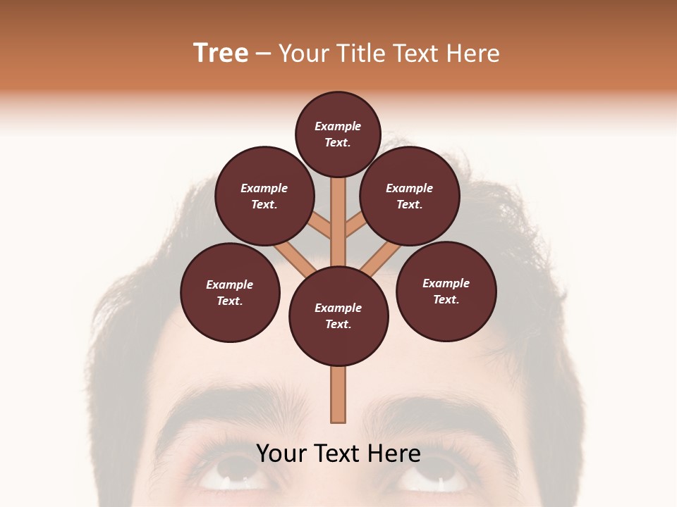 A Man Looking Up With His Eyes Wide Open PowerPoint Template