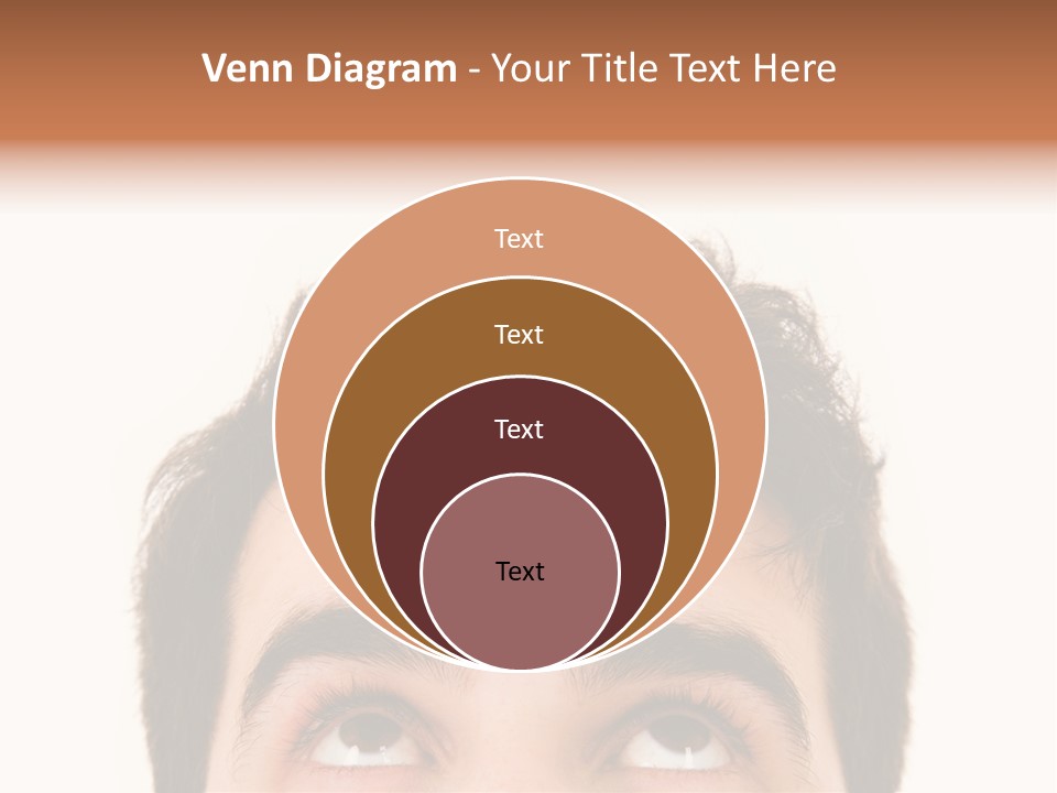 A Man Looking Up With His Eyes Wide Open PowerPoint Template