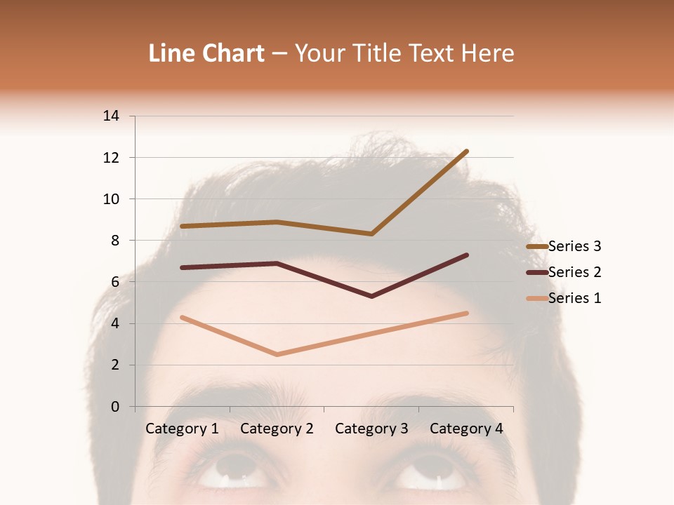 A Man Looking Up With His Eyes Wide Open PowerPoint Template