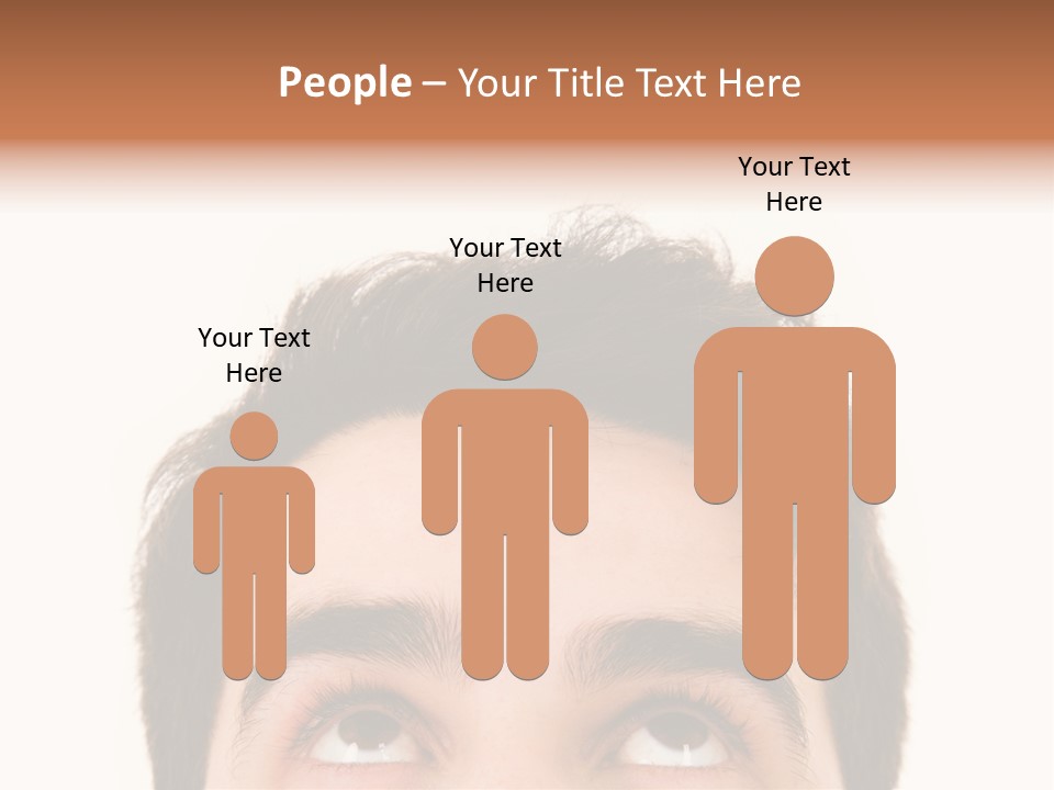 A Man Looking Up With His Eyes Wide Open PowerPoint Template