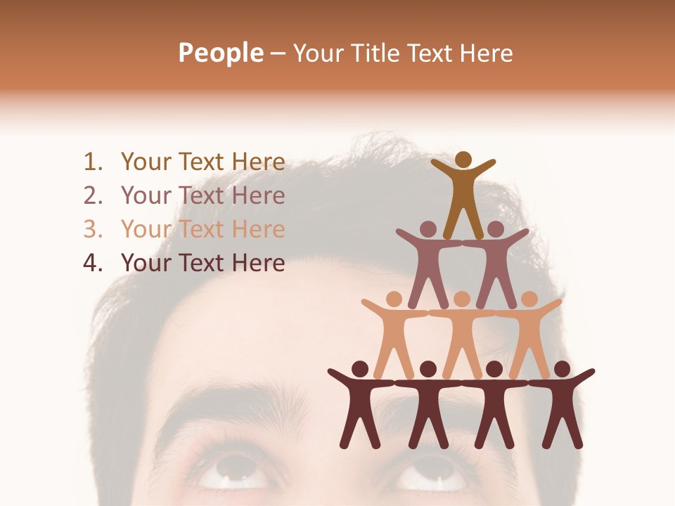 A Man Looking Up With His Eyes Wide Open PowerPoint Template